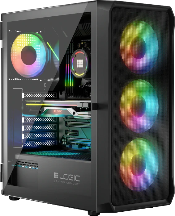 Logic Concept Portos ARGB Midi Black, Glasfenster