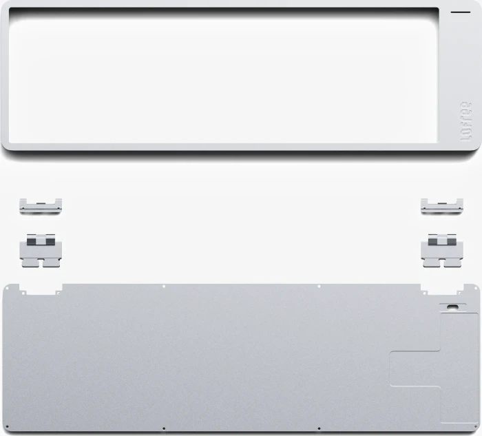 Lofree Flow 2 68, Silver, LEDs weiß, Kailh LOW PROFILE Void, USB/Bluetooth, US
