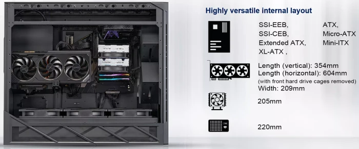 SilverStone Alta F2 Black, schwarz, Glasfenster