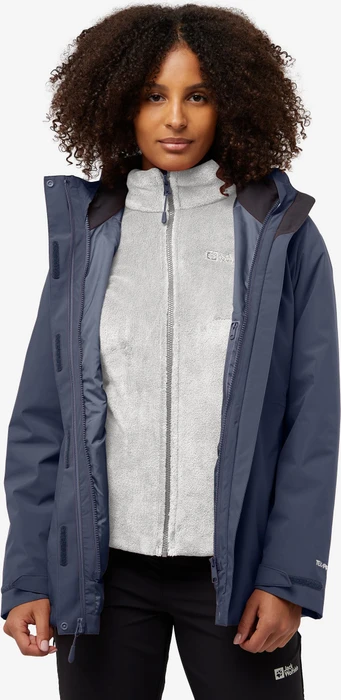 Jack Wolfskin Rotwand 3in1 Funktionsjacke graphite (Damen)