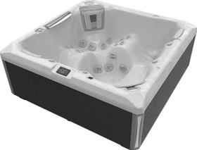 Wellis Makalu Life Premium Whirlpool quadratisch 215x215x87cm ice white/grey