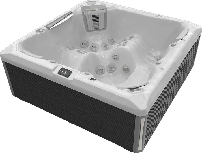 Wellis Makalu Life Premium Whirlpool quadratisch 215x215x87cm ice white/grey