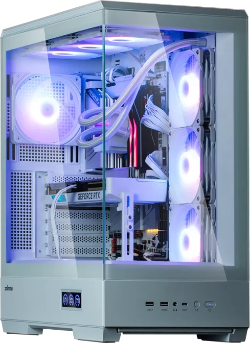 Zalman P50 DS White, Glasfenster