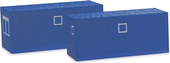 Herpa Baucontainer enzianblau, 2 Stück