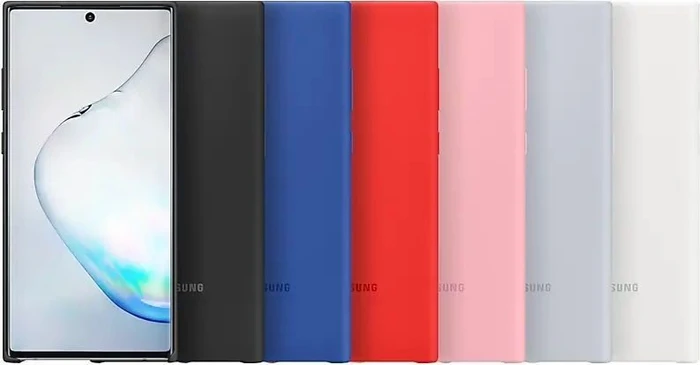 Samsung Silicone Cover für Galaxy Note 10+ rot