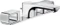 Hansgrohe Axor Urquiola 3-Loch Waschtischarmatur 50 mit Platte und Zugstangen-Ablaufgarnitur polished black chrome Vorschaubild