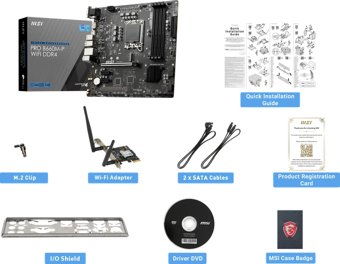 MSI PRO B660M-P WIFI DDR4 (Intel 1700)