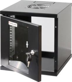 Intellinet 10" Wandschrank 6HE, Sicherheitsglastür, schwarz, 300mm tief