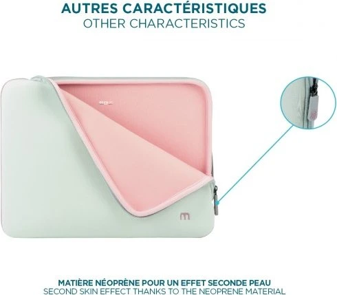 Mobilis Skin 12.5-14" Sleeve Notebook-Hülle, grau/rosa