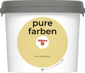 Alpina Farben Pure Farben Wandfarbe hafergelb innen gelb, 2.5l