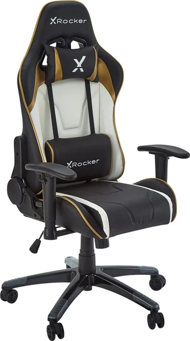 X Rocker Agility Compact Esports Gamingstuhl für für Kinder/Jugendliche, gold/schwarz