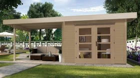 Weka 126 B 590x301cm Gartenhaus natur