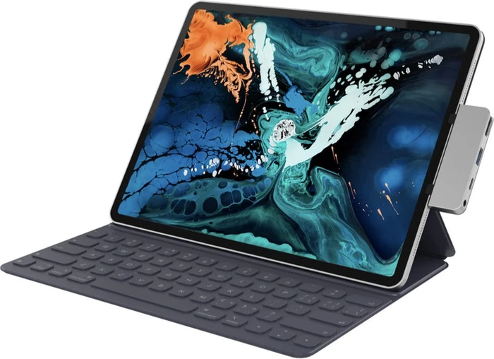 Targus HyperDrive 4-in-1 USB-C Hub für iPad Pro/Air, grau, USB-C 3.0 [Stecker]