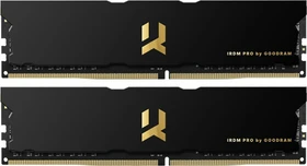 goodram IRDM PRO PITCH BLACK UDIMM 16GB Kit, DDR4-3600, CL17-19-19, 1RX8