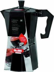 Ibili Bahia Black 9 Tassen Espressokanne