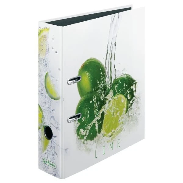 Herlitz maX.file Ordner 2-Ring mit Motiv, 80mm, A4, Fresh Fruit Limette