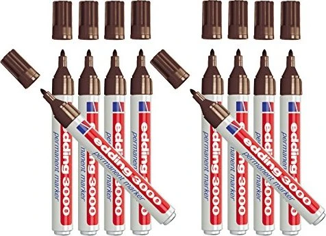 edding 3000 Permanentmarker dunkelbraun, 10er-Pack