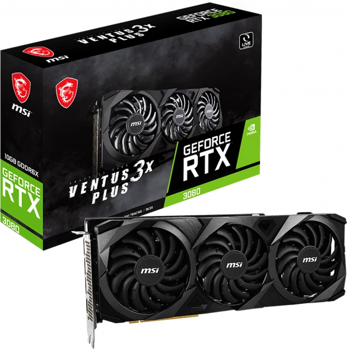 MSI GeForce RTX 3080 Ventus 3X Plus 10G LHR, 10GB GDDR6X, HDMI, 3x DP