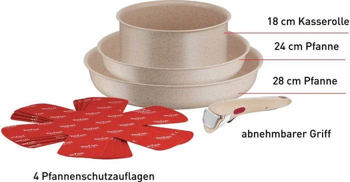 Tefal L78398 Ingenio Delight Kochgeschirr-Set, 8-tlg.