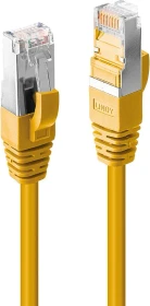 Lindy Patchkabel Slim, TPE (LSZH) flexibel, Cat6a, S/FTP, RJ-45/RJ-45, 2m, gelb