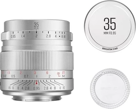 Brightin Star 35mm 0.95 MF APS-C für Fujifilm X silber