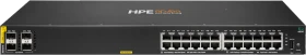 HPE Aruba CX 6000 Series Rackmount Gigabit Managed Switch, 24x RJ-45, 4x SFP, 370W PoE+ (R8N87B)