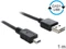 DeLOCK EASY-USB 2.0 Kabel, USB-A [Stecker] auf Mini-USB [Stecker], 1m Vorschaubild