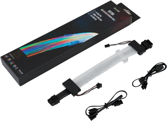 Gelid Solutions Astra, 8-Pin ATX Verlängerungskabel, RGB beleuchtet, 30cm