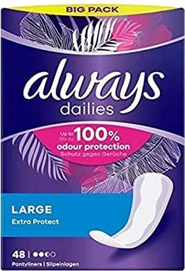 Always Dailies Extra Protect large, 48 Stück