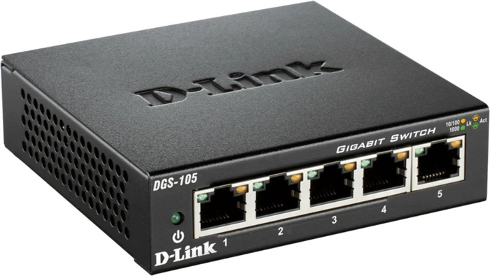 D-Link DGS-100 Desktop Gigabit Switch, 5x RJ-45