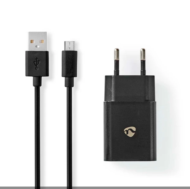 Nedis 10.5W USB-Universal-Ladegerät inkl. Micro-USB-Kabel schwarz