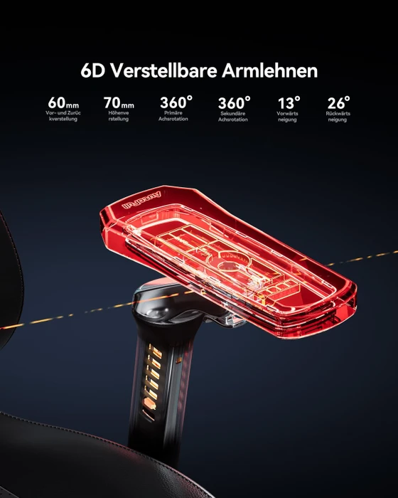 AutoFull M6 Pro 2.0 Gamingstuhl, schwarz