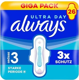 Always Ultra Day Long Plus mit Flügeln Größe 3, 26 Stück