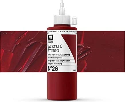 Vallejo Studio Acrylic rose madder, 200ml