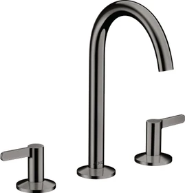 Hansgrohe Axor One 3-Loch Waschbeckenarmatur 170 Push-Open Ablaufgarnitur polished black chrome