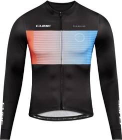 Cube Teamline Trikot langarm schwarz/blau/weiß (Herren)