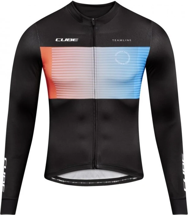 Cube Teamline Trikot langarm schwarz/blau/weiß (Herren)