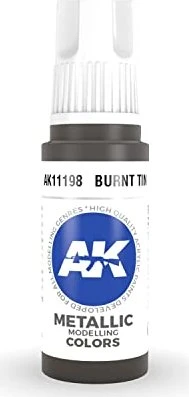 AK-Interactive 3rd Gen Acrylic Colors Metallic Modelling Colors burnt tin, 17ml