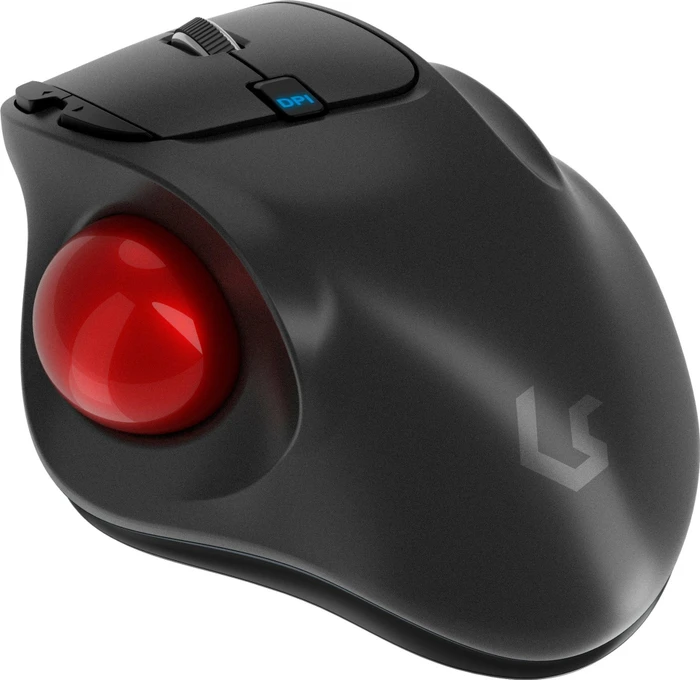 KeySonic KSM-6101RF-EGT Wireless Trackball Mouse schwarz/rot