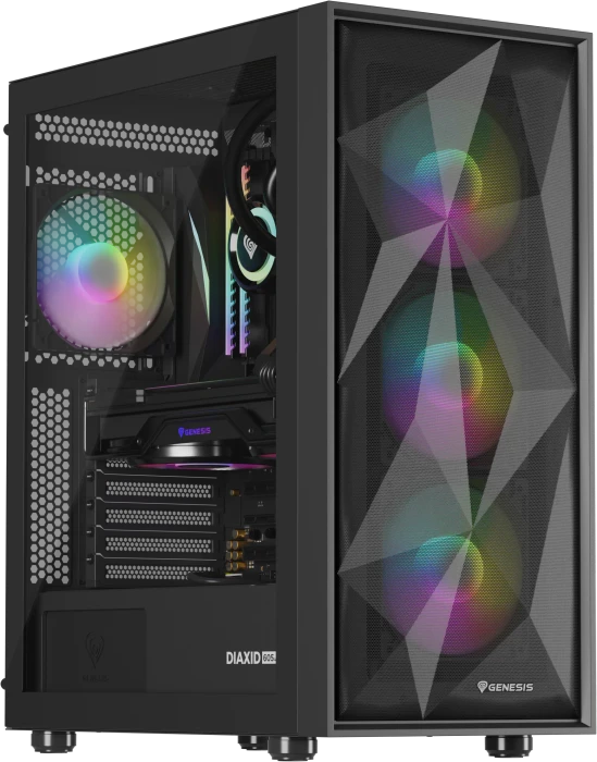 Genesis Diaxid 605 ARGB, schwarz, Glasfenster