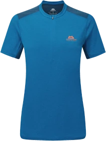 Mountain Equipment Nava Zip Funktionsshirt kurzarm mykonos/majolica (Damen)