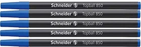 Schneider Topball 850 Tintenrollermine 0.5mm blau, 5er-Pack