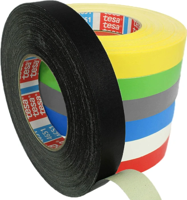 tesa tesaband 4651 Premium schwarz, Gewebeband, 19mm/50m, 1 Stück