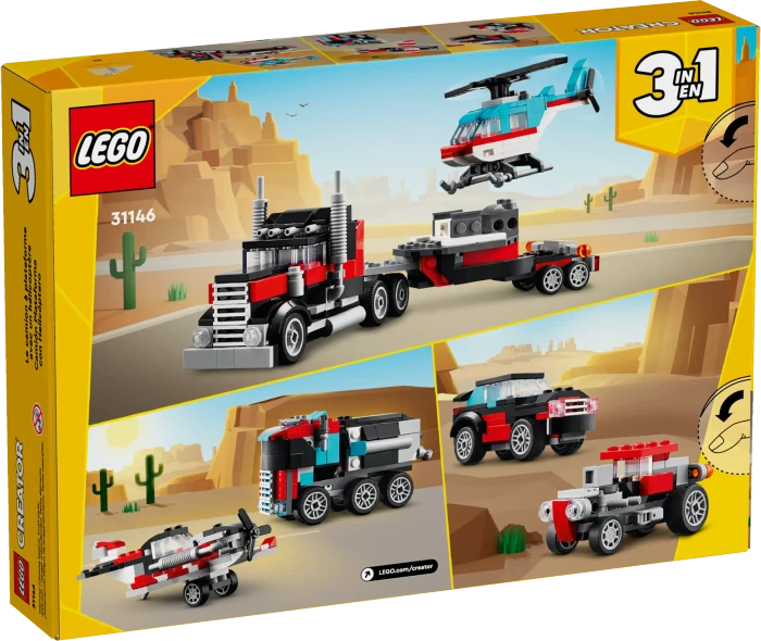 LEGO Creator 3in1 - Tieflader mit Hubschrauber