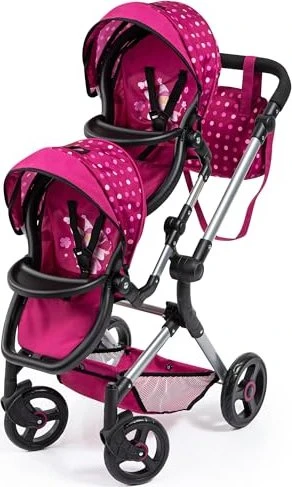Bayer Design Zwillingswagen Puppenbuggy Twin Neo Fee rosa