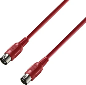Adam Hall Cables 3-Star K3MIDI0150 rot