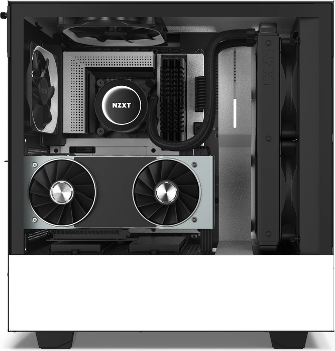 NZXT H510i, weiß, Glasfenster