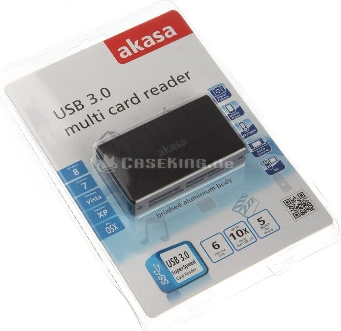 Akasa Multi-Slot-Cardreader, USB 3.0 Micro-B [Buchse]
