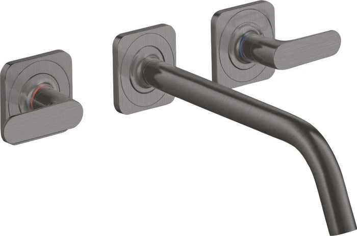 Hansgrohe Axor Citterio M 3-Loch Waschbeckenarmatur mit Hebelgriffen 226mm brushed black chrome