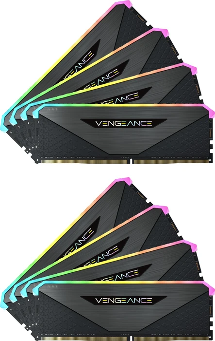 Corsair Vengeance RGB RT Gunmetal UDIMM 256GB Kit, DDR4-3600, CL18-22-22-42